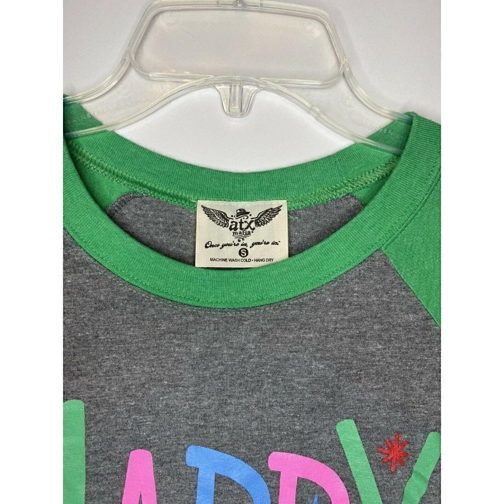 Atx Mafia Women's Size Small Happy Christmas T-Shirt Top Holiday Soft EUC - Picture 3 of 4